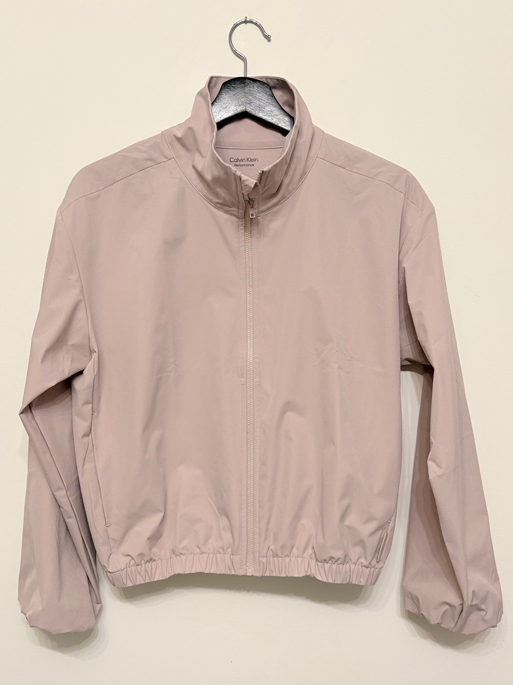 Calvin Klein blush high collar jacket sz s small new